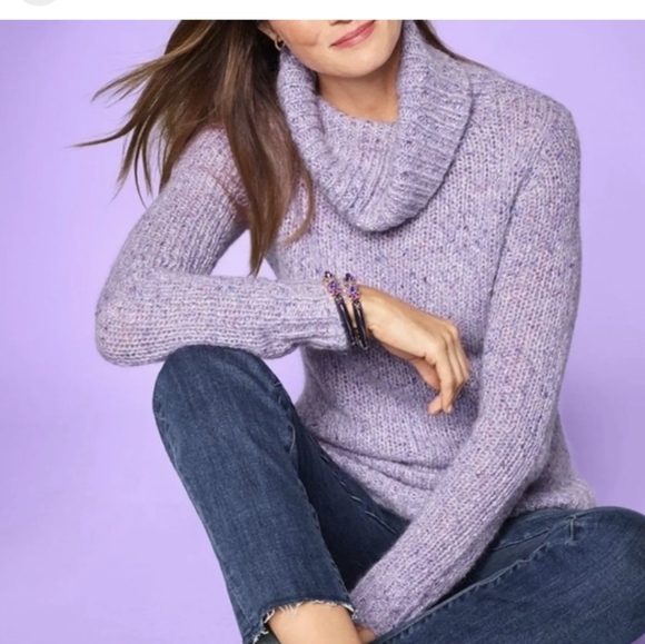 Talbots purple mo hair sweater size small - Picture 3 of 4